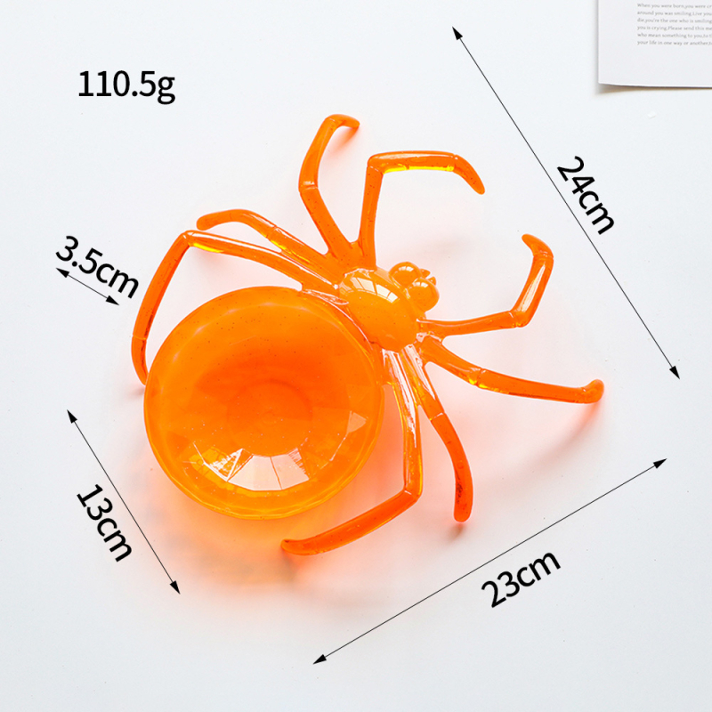 Posuda za slatkiše s paukovom lubanjom – Halloween dekoracija, od plastike, marka Soft Blue Ruoting, pogodno za Kineski Dan zaljubljenih
