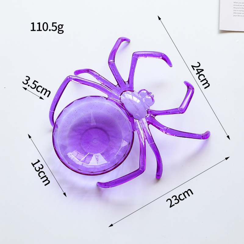 Posuda za slatkiše s paukovom lubanjom – Halloween dekoracija, od plastike, marka Soft Blue Ruoting, pogodno za Kineski Dan zaljubljenih