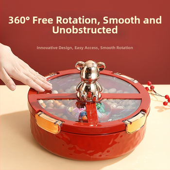 Vaisių lėkštė su skyriais, medžiaga: šilko gėlės, universalaus stiliaus, be pritaikymo