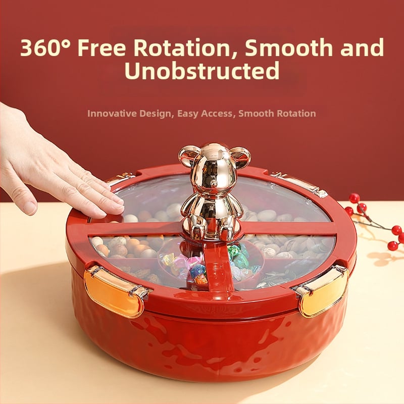 Vaisių lėkštė su skyriais, medžiaga: šilko gėlės, universalaus stiliaus, be pritaikymo