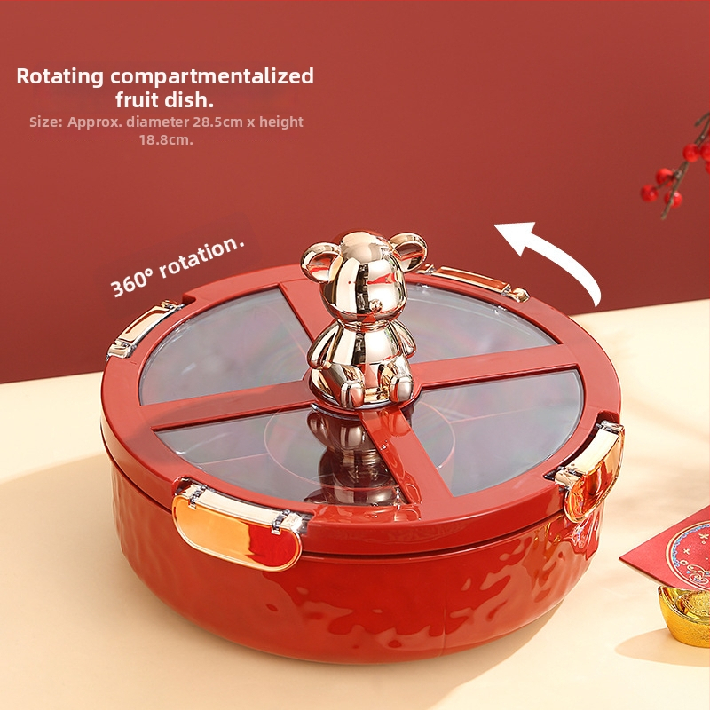 Vaisių lėkštė su skyriais, medžiaga: šilko gėlės, universalaus stiliaus, be pritaikymo