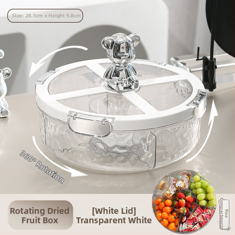 Vaisių lėkštė su skyriais, medžiaga: šilko gėlės, universalaus stiliaus, be pritaikymo