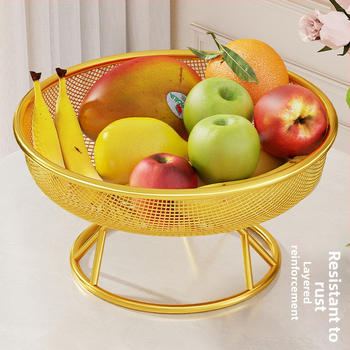 Džiovintų vaisių lėkštė svetainei su drenažo dizainu – šiuolaikinis minimalistinis geležies meno užkandžių dubuo