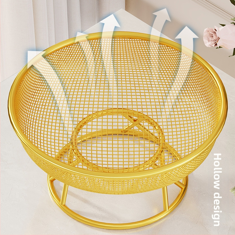 Džiovintų vaisių lėkštė svetainei su drenažo dizainu – šiuolaikinis minimalistinis geležies meno užkandžių dubuo