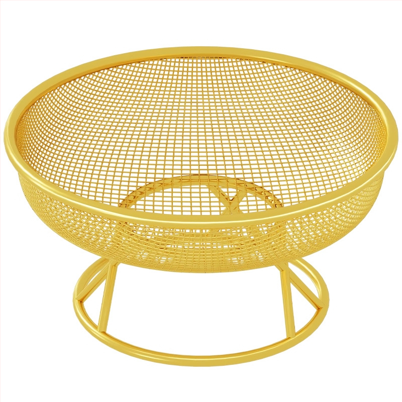 Džiovintų vaisių lėkštė svetainei su drenažo dizainu – šiuolaikinis minimalistinis geležies meno užkandžių dubuo