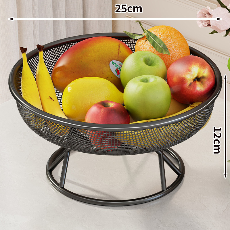 Džiovintų vaisių lėkštė svetainei su drenažo dizainu – šiuolaikinis minimalistinis geležies meno užkandžių dubuo