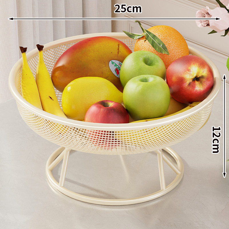 Džiovintų vaisių lėkštė svetainei su drenažo dizainu – šiuolaikinis minimalistinis geležies meno užkandžių dubuo