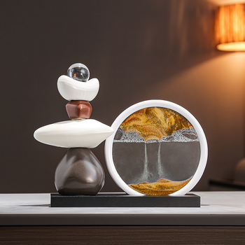 Керамичен декоративен елемент с пясъчна картина, китайски стил, Lashangtao, луксозен домашен декор за хол и шкафове, подарък за нов дом