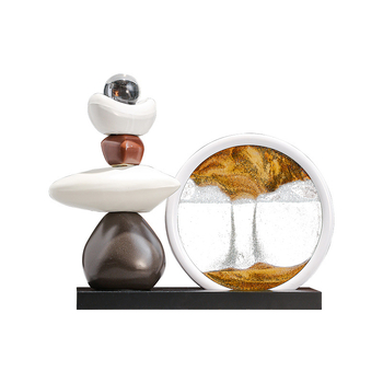 Керамичен декоративен елемент с пясъчна картина, китайски стил, Lashangtao, луксозен домашен декор за хол и шкафове, подарък за нов дом