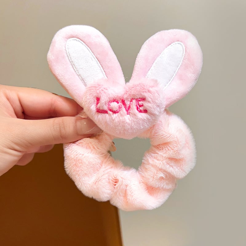 Λαστιχάκι αλογοουρά με λουλούδι και φιόγκο - βελούδινο ύφασμα, χειροποίητο, κορεατικό στυλ, υψηλή ελαστικότητα