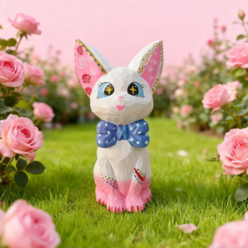 Basswood koka Gigi kaķa dekors birojā, TV skapim un kafijas galdiņam – roku gravēts, DIY gleznošana, mūsdienu māksla