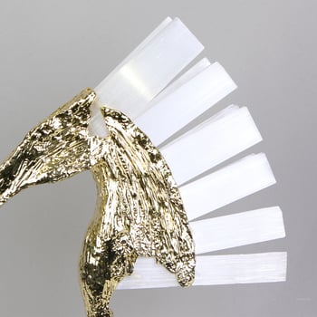 Fém lófej díszfigura, skandináv minimalista stílus, kézzel készített, testreszabható, Jinghui