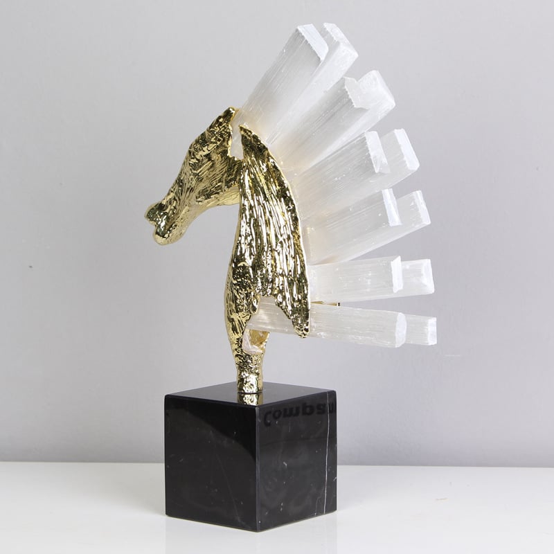 Fém lófej díszfigura, skandináv minimalista stílus, kézzel készített, testreszabható, Jinghui