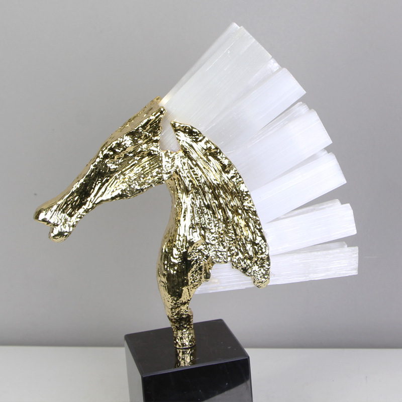 Fém lófej díszfigura, skandináv minimalista stílus, kézzel készített, testreszabható, Jinghui