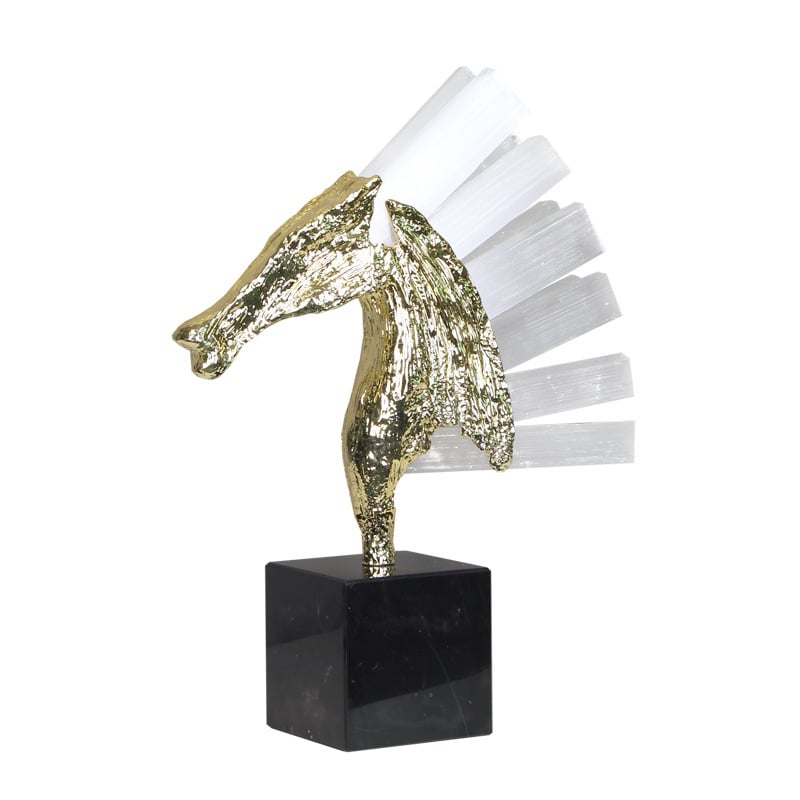 Fém lófej díszfigura, skandináv minimalista stílus, kézzel készített, testreszabható, Jinghui