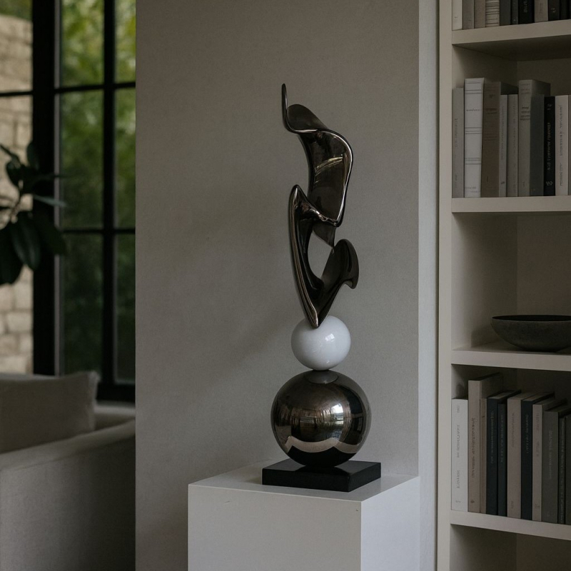 Podna skulptura od smole, moderni minimalistički dekor dnevnog boravka – Creative Power