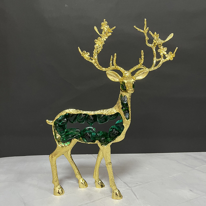 Dekoratna figura od cinkovog legure – par životinja za kućnu dekoraciju (Materijal: Metal; Obrada: Bez prilagodbe; Stil: Lagani luksuz; Poklon: Ne)