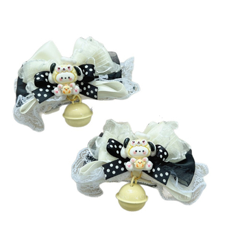 Κλιπ μαλλιών με gradient ουράνιο τόξο και φιόγκο, μονόκερος και καμπανάκι με μικρή κίτρινη πάπιτσα – Χειροποίητο ελατηριωτό κλιπ για γυναίκες, Κορεατικό στυλ (Υλικό: πλαστικό, ανάμικτα υλικά; Στυλ: κορεατικό; Σεζόν: Καλοκαίρι 2025)