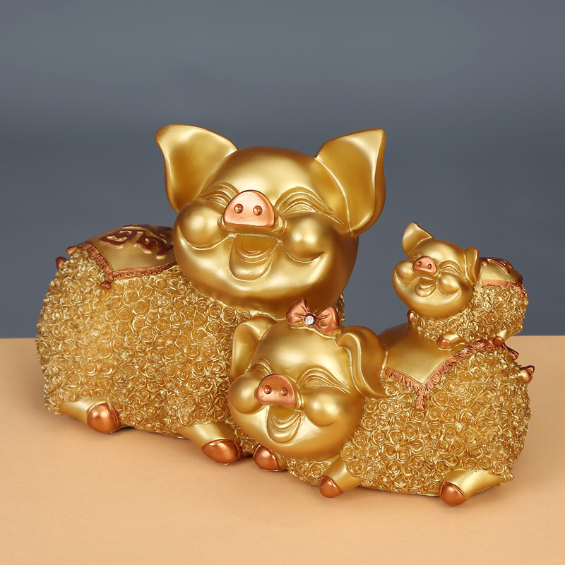 Свинска фигура от смола, домашен декор, китайски стил, марка If ice, подходящ подарък за домакинство