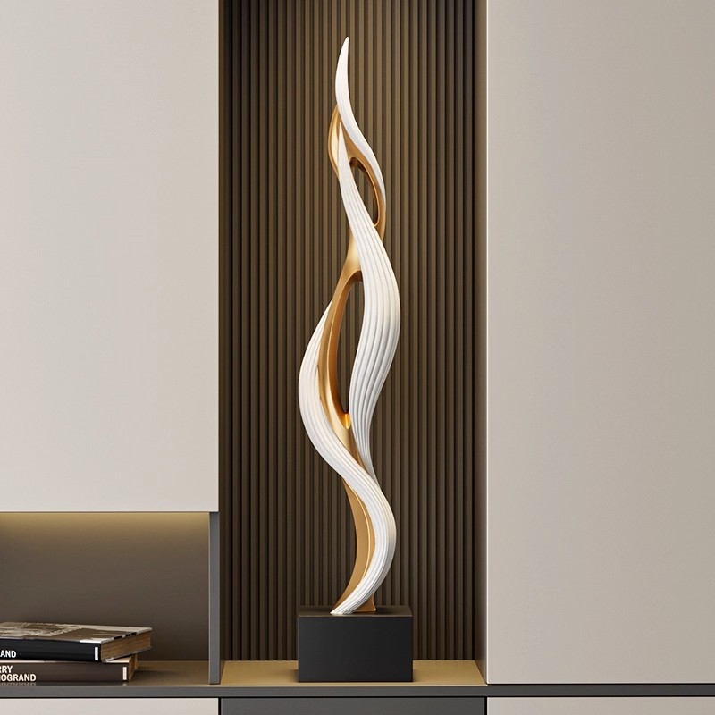 Statuetă de podea din rășină - Stil nou chinezesc, decor pentru hol și living, decor vertical pentru podea, cadou pentru mutare