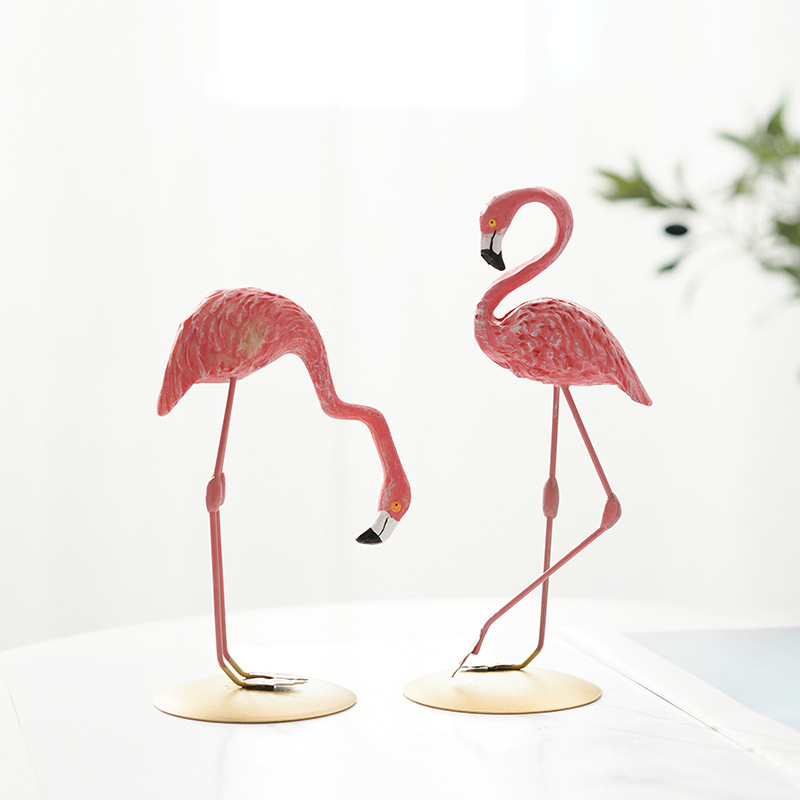 Željezni flamingo ukras, moderni minimalistički stil, prilagodljiva obrada, ptica motiv, za kućnu dekoraciju