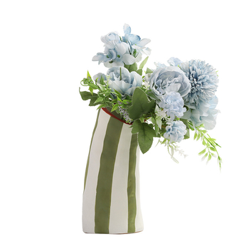 Keramička vaza u europskom stilu za stolnu dekoraciju i TV komodu, cvjetni aranžmani (Materijal: Keramika; Kategorija: Vaza; Idealni poklon za vjenčanja, rođendane i diplome; Pogodno za ukrašavanje stola ili TV komode)