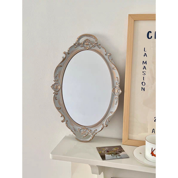 Üveg tükörrel ellátott tál, francia retro stílusú nappaliba – ékszer- és aromaterápiás bemutató, tárolás; Anyag: Üveg; Feldolgozás: Nincs testreszabás; Felszíntechnológia: Egyéb