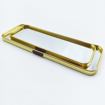 Luksuslik metalliline peegel-taldrik, ristkülikukujuline riipp-taldrik elamutele, käsitöö alumiiniumi sulamist ja klaasist, majapidamise interjööri dekoratsioon