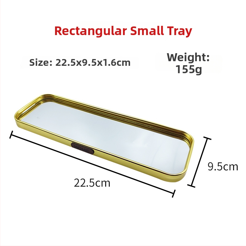 Luksuslik metalliline peegel-taldrik, ristkülikukujuline riipp-taldrik elamutele, käsitöö alumiiniumi sulamist ja klaasist, majapidamise interjööri dekoratsioon