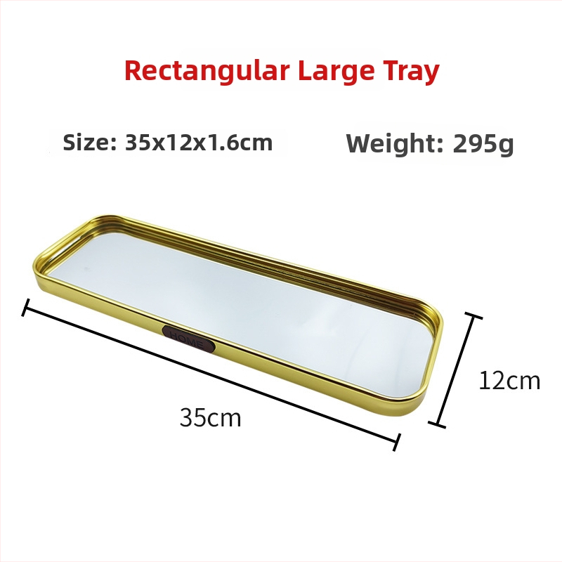 Luksuslik metalliline peegel-taldrik, ristkülikukujuline riipp-taldrik elamutele, käsitöö alumiiniumi sulamist ja klaasist, majapidamise interjööri dekoratsioon