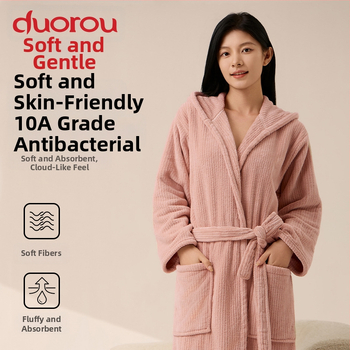 Μπουρνούζι μπάνιου από φλις κοραλλιού, πολυεστερικό νήμα με νάιλον συνθετικό νήμα, 720 g