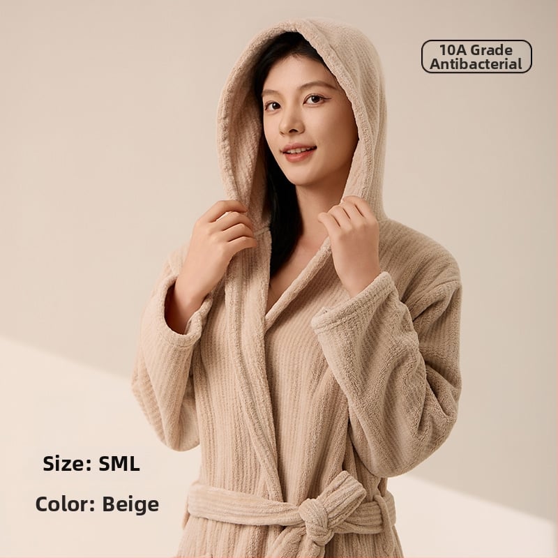 Μπουρνούζι μπάνιου από φλις κοραλλιού, πολυεστερικό νήμα με νάιλον συνθετικό νήμα, 720 g