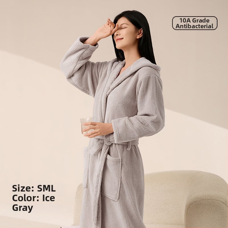 Μπουρνούζι μπάνιου από φλις κοραλλιού, πολυεστερικό νήμα με νάιλον συνθετικό νήμα, 720 g