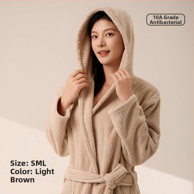 Μπουρνούζι μπάνιου από φλις κοραλλιού, πολυεστερικό νήμα με νάιλον συνθετικό νήμα, 720 g