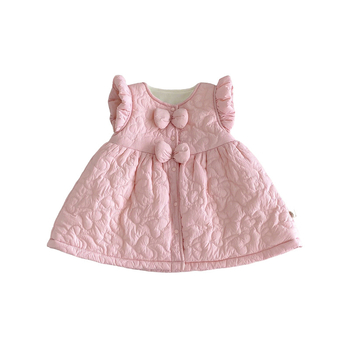 Korējas stila bez piedurknēm princeses kleita, poliesters, vienkrāsaina, ziemas sezona, 3–8 gadi