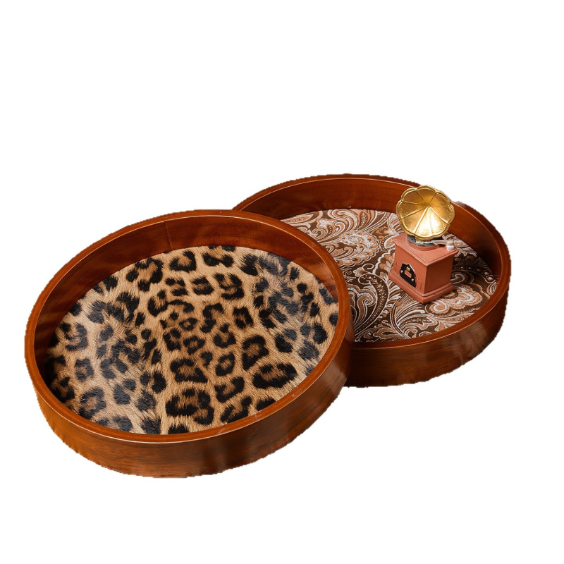 Puidust ümmargune taldrik sissepääsu jaoks – võtmete ja väärisesemete organiseerija, teekruusi ja teekomplekti taldrik, klassikaline stiil