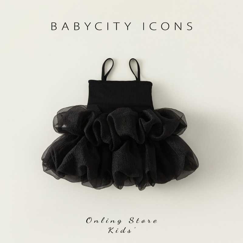 Tüdrukute kleit organzast, peamine materjal polüester 95%, vooder puuvill, kook-stiilis seelik, suvi