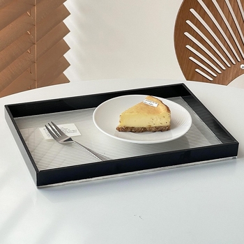 Plastikust ristkülikukujuline serveerimisalus magustoitude ja tortide jaoks – lihtne stiil (Materjal: plastik; Stiil: lihtne; Pind: muu; Käsitöö: muu)