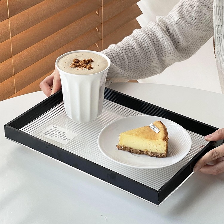 Plastikust ristkülikukujuline serveerimisalus magustoitude ja tortide jaoks – lihtne stiil (Materjal: plastik; Stiil: lihtne; Pind: muu; Käsitöö: muu)