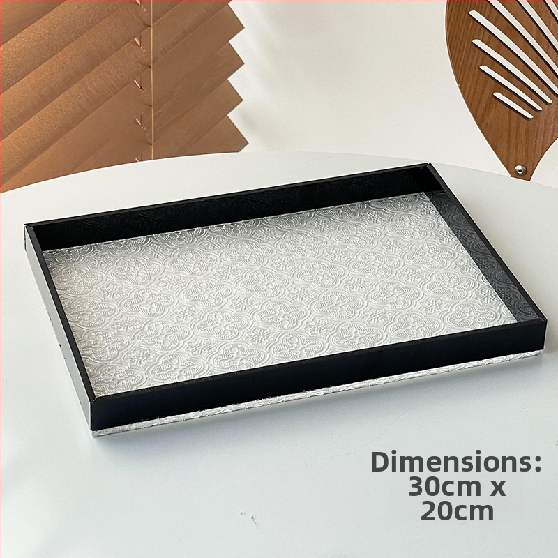 Plastikust ristkülikukujuline serveerimisalus magustoitude ja tortide jaoks – lihtne stiil (Materjal: plastik; Stiil: lihtne; Pind: muu; Käsitöö: muu)