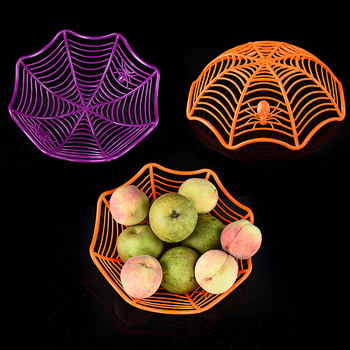 Halloween ukras s pladnjem za voće u obliku pauka – plastični, stil 102717, pogodna za bar, KTV, dom i vrtić