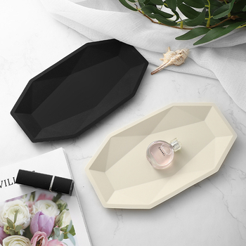 Nyolcszögletű szilikon kiállító tál ékszerek és kulcsok számára, INS stílus, könnyed luxus, egyenként csomagolva PP zacskóban