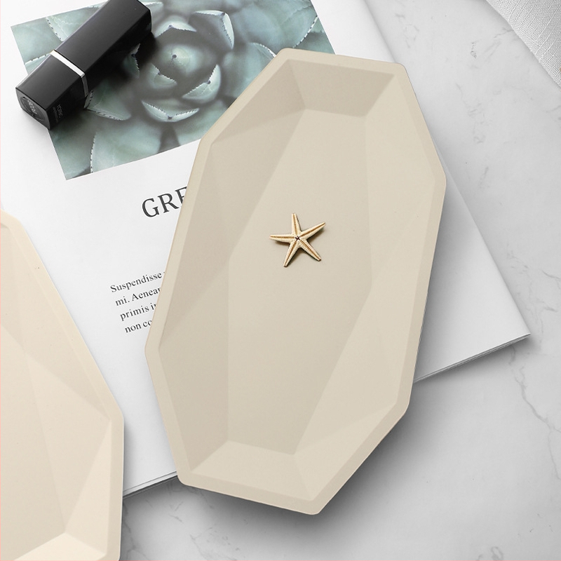 Oktoagonaalne silikoonist kuvamisdlaud ehte ja võtmete jaoks, INS-stiil, kerge luksus, eraldi pakendatud PP kotis