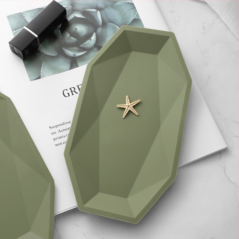 Oktoagonaalne silikoonist kuvamisdlaud ehte ja võtmete jaoks, INS-stiil, kerge luksus, eraldi pakendatud PP kotis