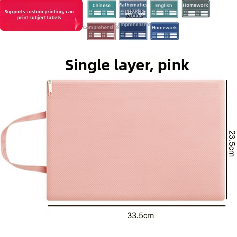 Mātes dokumentu soma ar izdrukātu logotipu, Oxford audums, rāvējslēdzējs, karikatūru dizains