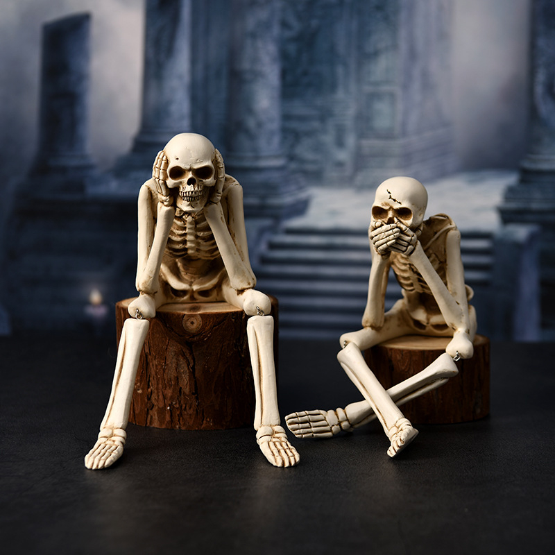 Top rhyme Rekvizit skeleta za Halloween – Sintetska smola, Ručne izrade od smole