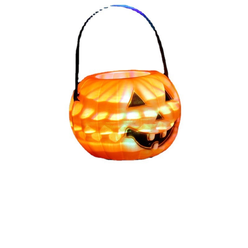 Plastični dekor za Halloween bar/KTV scenu: prijenosna svijetleća tikvasta lampa