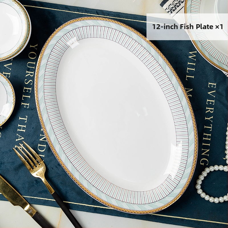 Chengfutang sada mis a tanierov z kostného porcelánu, kruhový tvar, mikrovlnná rúra vhodná, podglazúrové spracovanie, potlač loga a prispôsobenie, ideálne ako darček.
