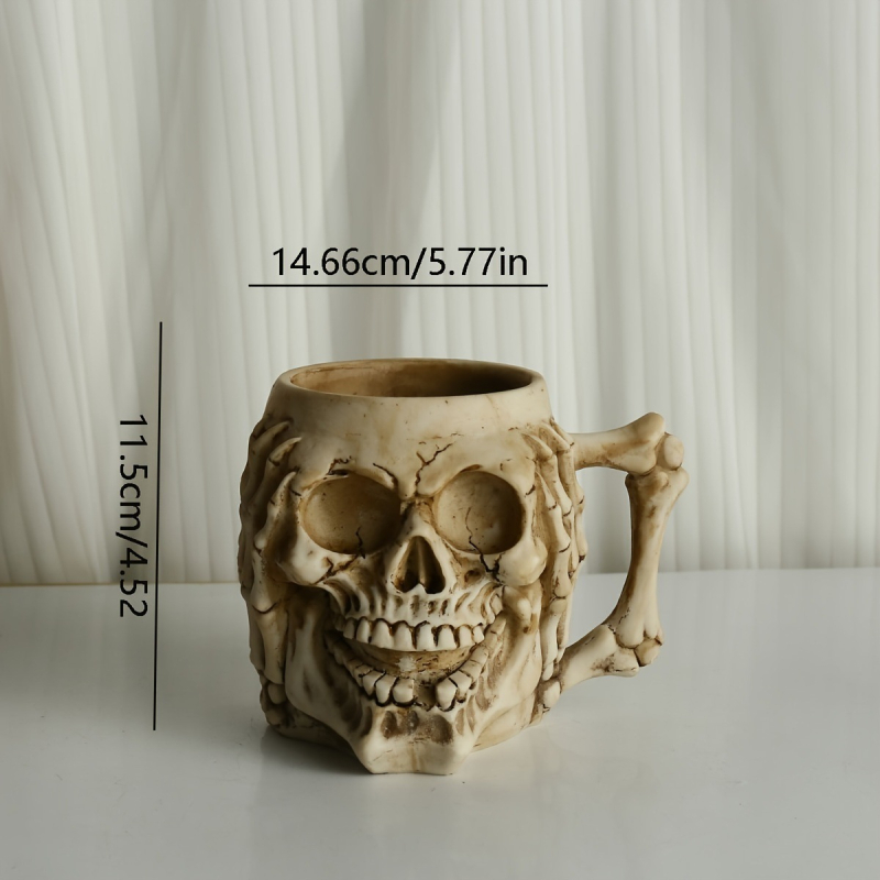 Čaša za pivo od smole — ukras za Halloween bar/stolni dekor, smolaški zanatski predmet (Materijal: sintetička smola; Kategorija: smola rukotvorine; Pakiranje: pojedinačno zapakirano; Poklon: Ne)