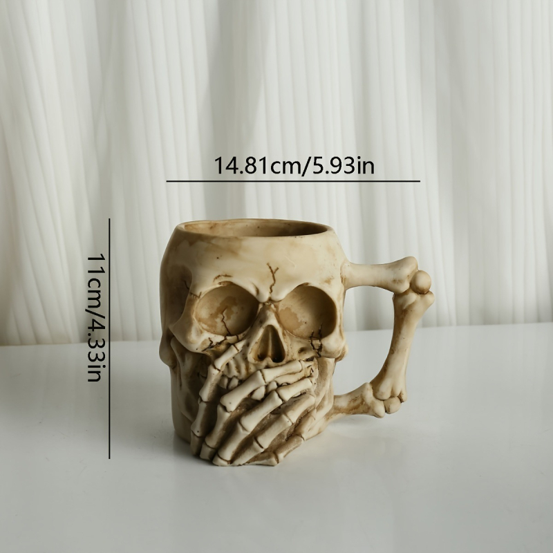 Čaša za pivo od smole — ukras za Halloween bar/stolni dekor, smolaški zanatski predmet (Materijal: sintetička smola; Kategorija: smola rukotvorine; Pakiranje: pojedinačno zapakirano; Poklon: Ne)